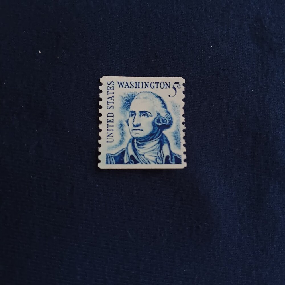 George Washington 5 Cent Blue United States Postage Stamp
